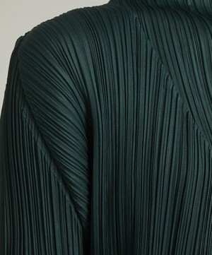 Pleats Please Issey Miyake - NEW COLOURFUL BASICS 3 DECEMBER Dark Green Coat image number 4