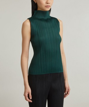 Pleats Please Issey Miyake - MONTHLY COLOURS OCTOBER Pleated High-Neck Top image number 2