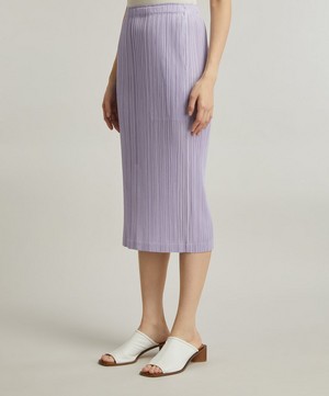 Pleats Please Issey Miyake - MONTHLY COLOURS OCTOBER Pleated Midi Skirt image number 2