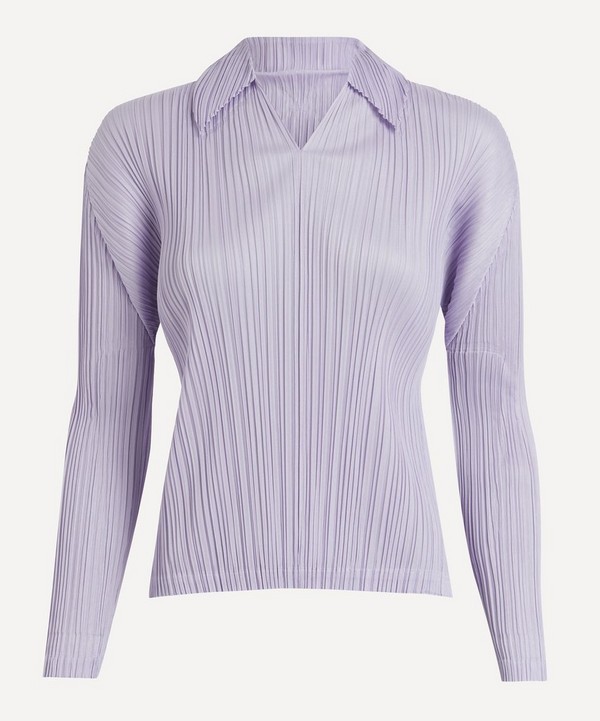 Pleats Please Issey Miyake - MONTHLY COLOURS OCTOBER Pleated Long-Sleeve Top image number null