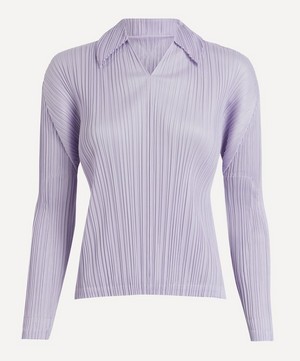 Pleats Please Issey Miyake - MONTHLY COLOURS OCTOBER Pleated Long-Sleeve Top image number 0