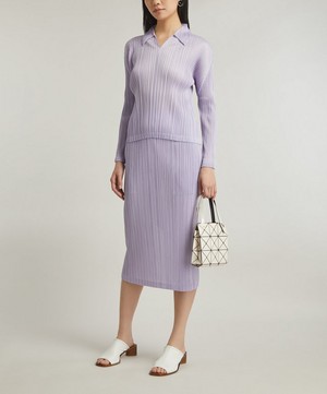 Pleats Please Issey Miyake - MONTHLY COLOURS OCTOBER Pleated Long-Sleeve Top image number 1