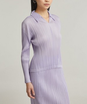 Pleats Please Issey Miyake - MONTHLY COLOURS OCTOBER Pleated Long-Sleeve Top image number 2