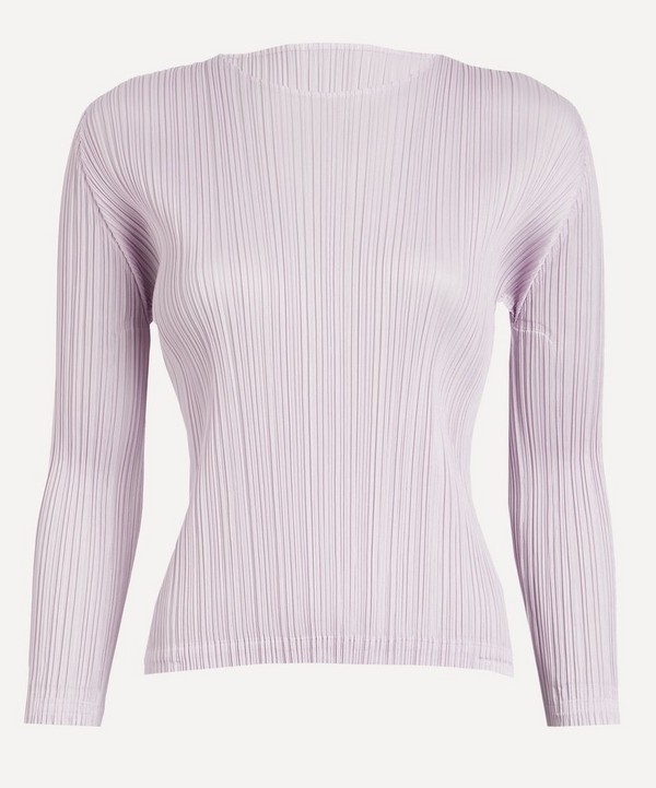Pleats Please Issey Miyake - MONTHLY COLOURS DECEMBER Pleated Round Neck Top image number null