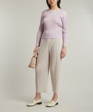 Pleats Please Issey Miyake - MONTHLY COLOURS DECEMBER Pleated Round Neck Top image number 1