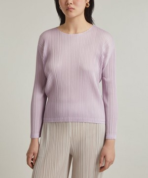 Pleats Please Issey Miyake - MONTHLY COLOURS DECEMBER Pleated Round Neck Top image number 2