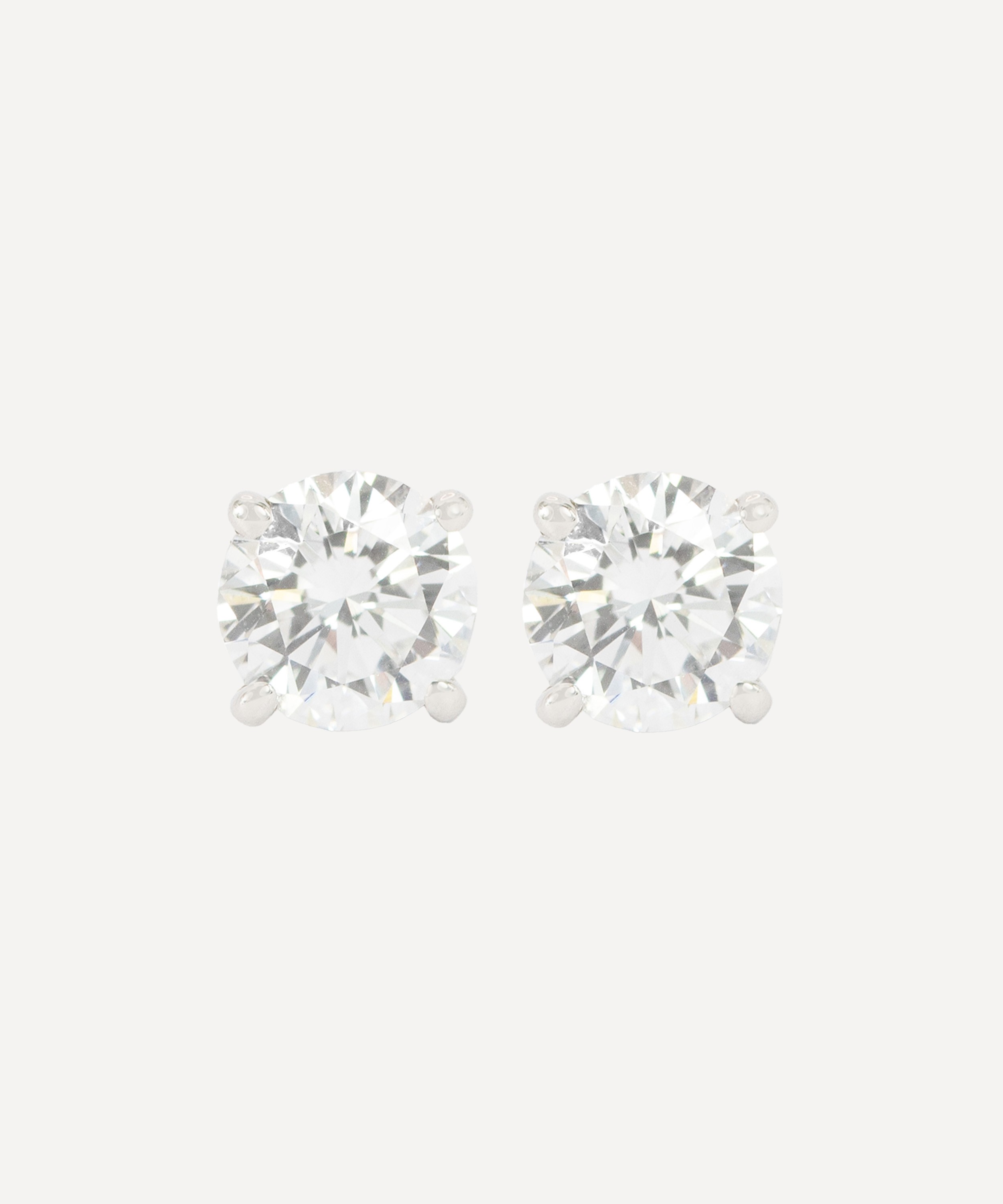 Kojis - 18ct White Gold Classic Diamond Stud Earrings image number 0