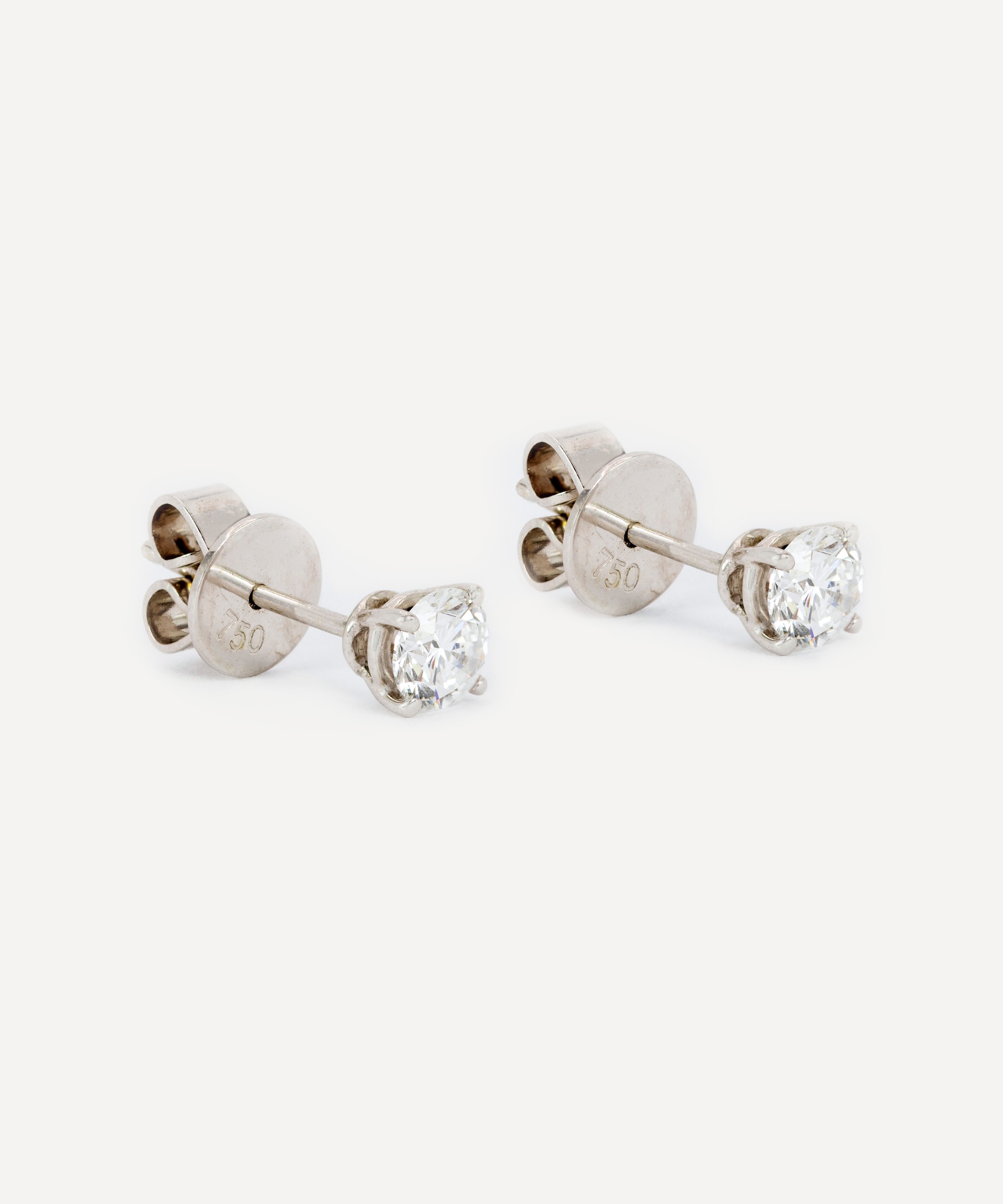 Kojis - 18ct White Gold Classic Diamond Stud Earrings image number 1