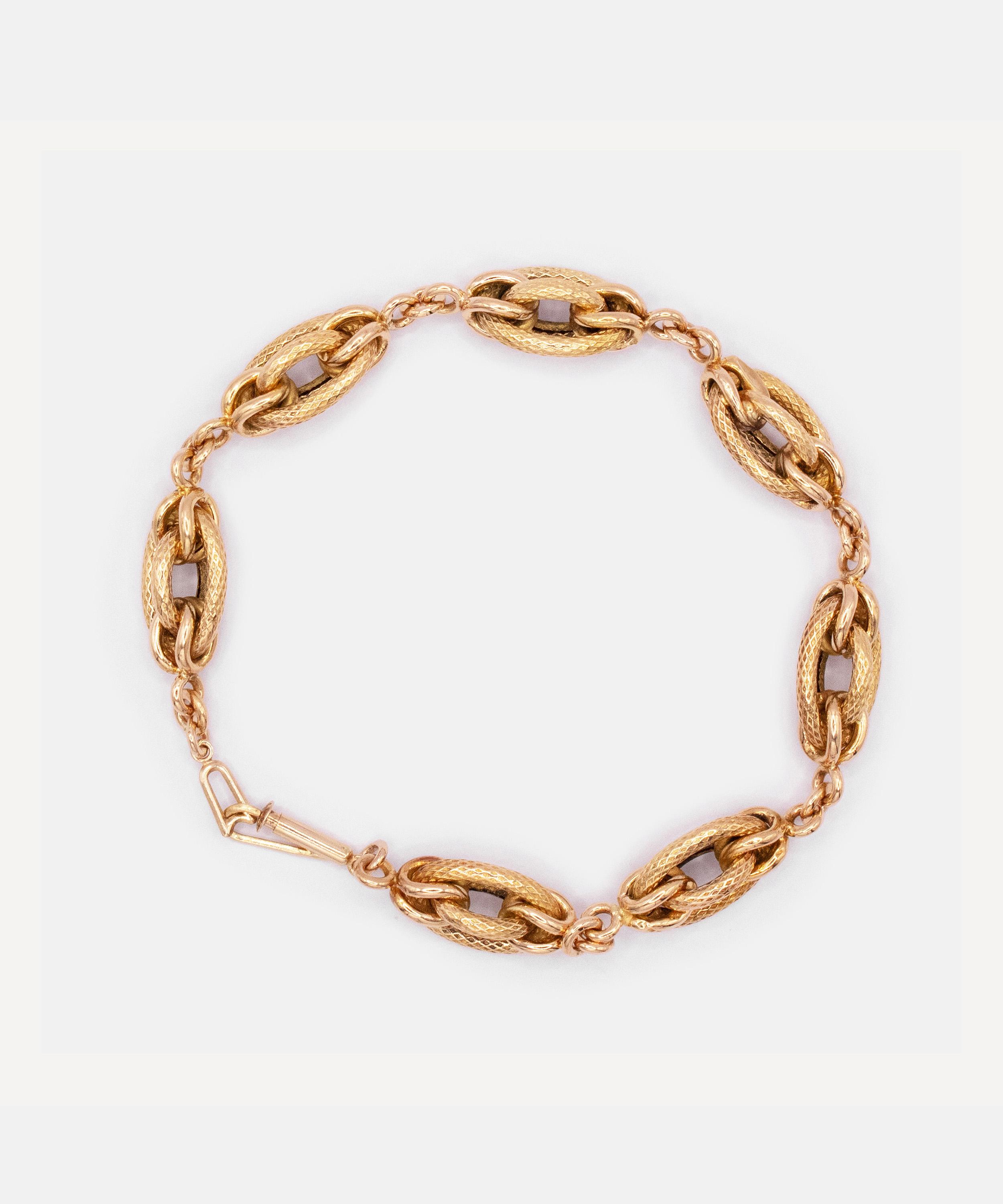 Kojis - 18ct Gold Vintage Link Bracelet image number 0