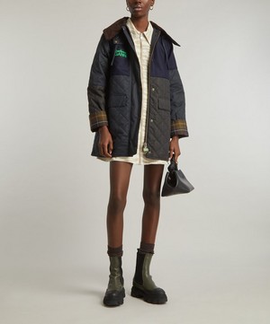 Barbour - x GANNI Burghley Quilted Wax Jacket image number 1
