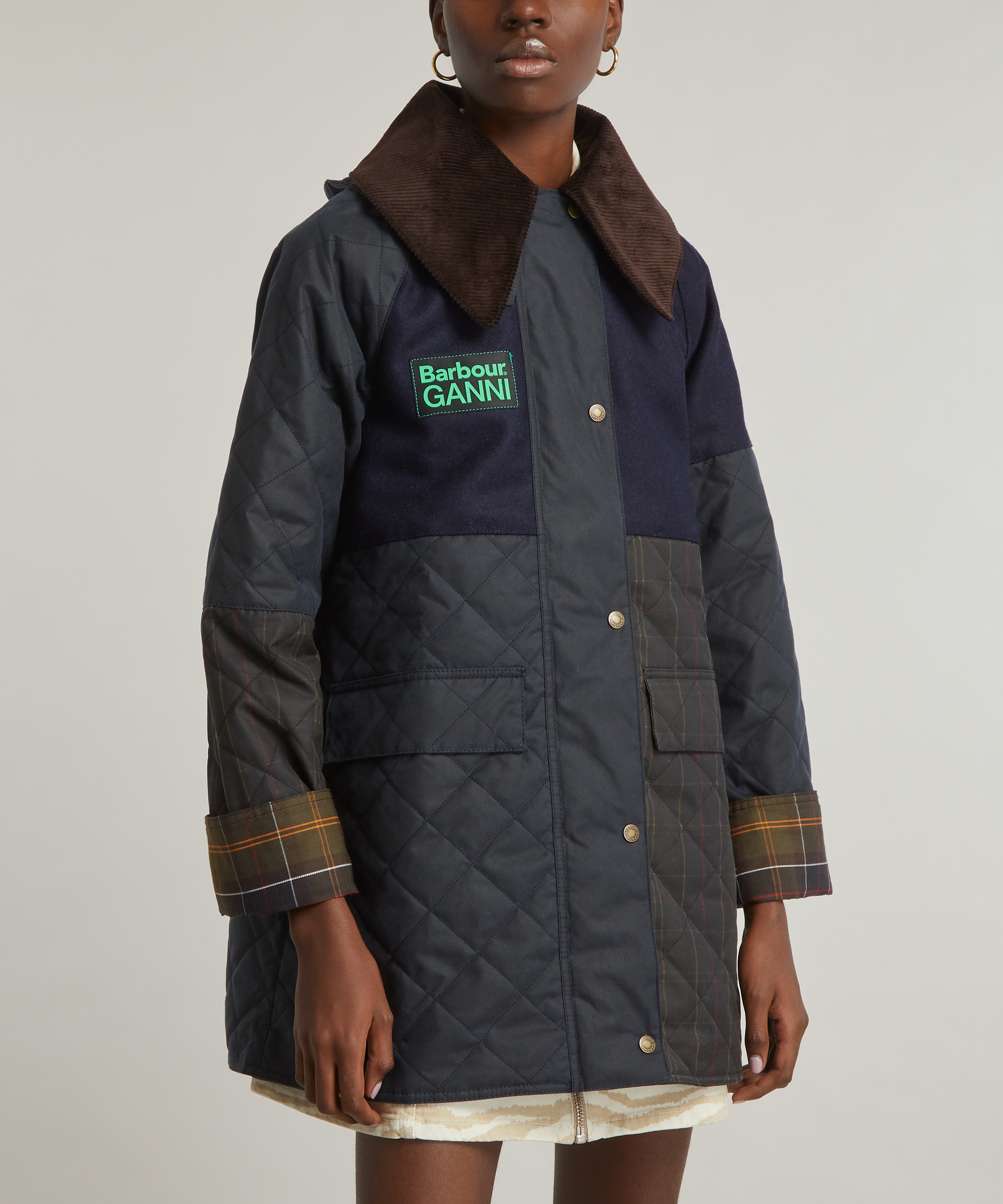 Barbour x GANNI Burghley Quilted Wax Jacket