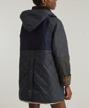 Barbour - x GANNI Burghley Quilted Wax Jacket image number 3