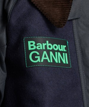 Barbour - x GANNI Burghley Quilted Wax Jacket image number 4