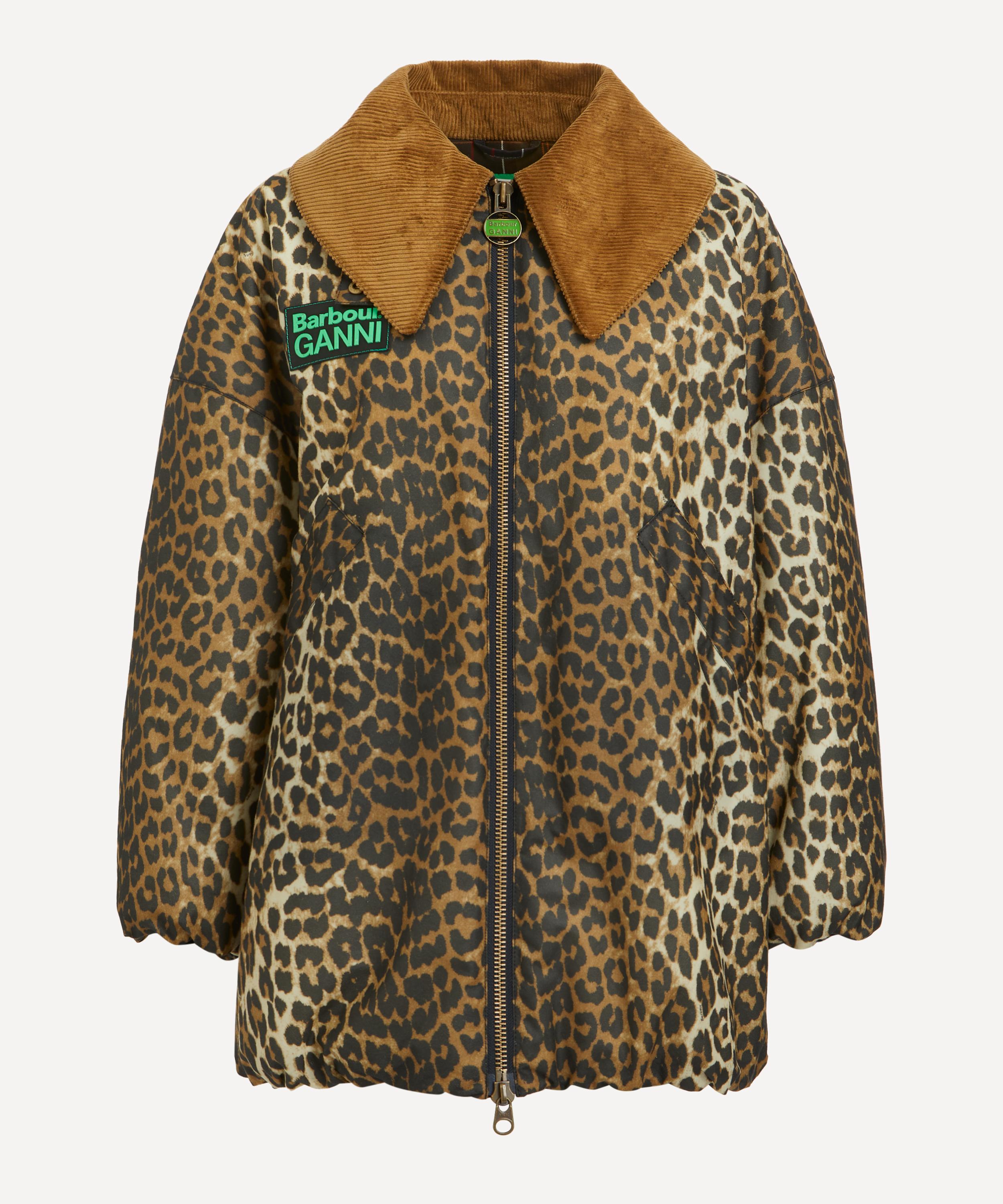 Barbour - x GANNI Leopard Print Bomber Wax Jacket image number 0