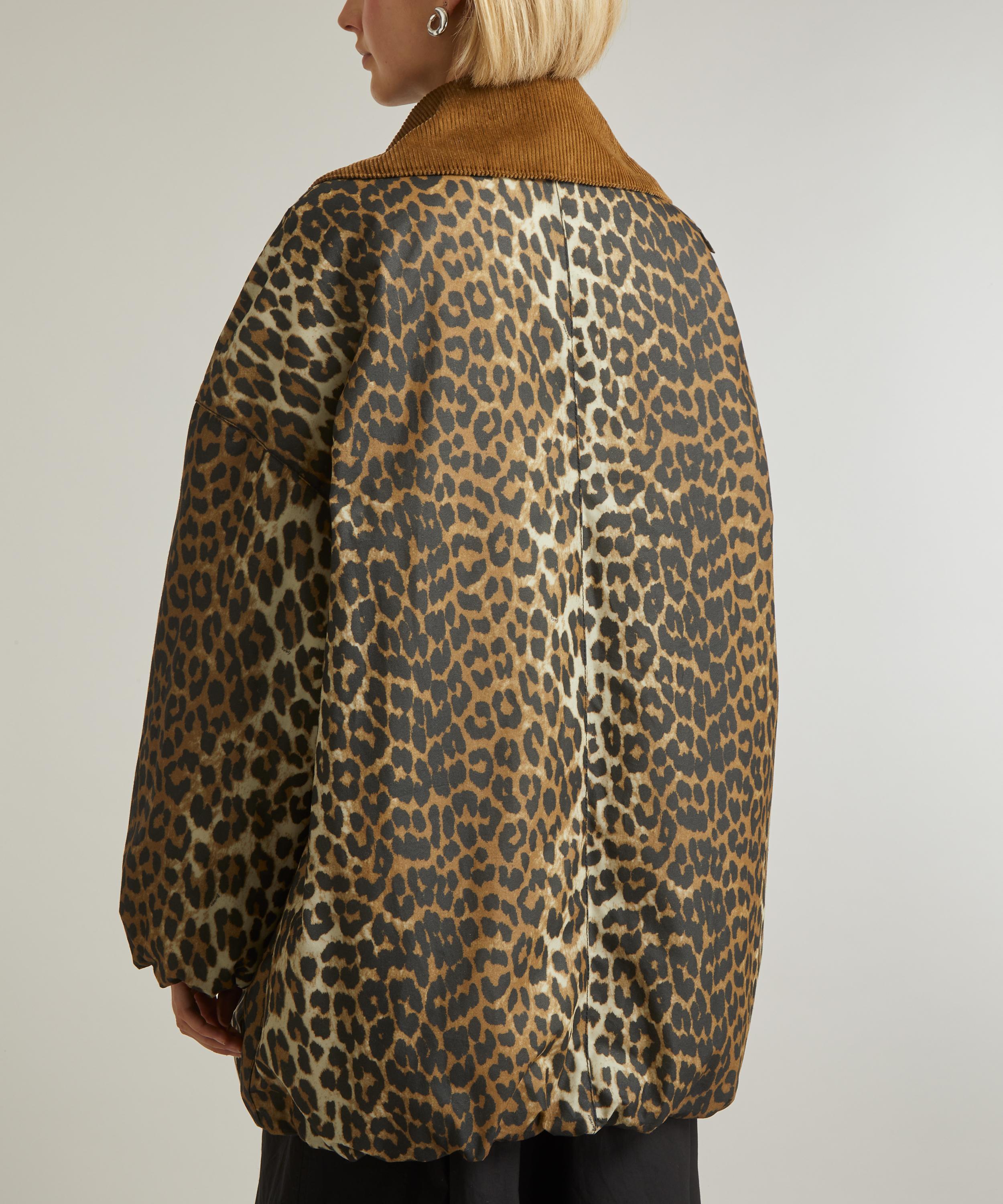 Barbour x GANNI Leopard Print Bomber Wax Jacket