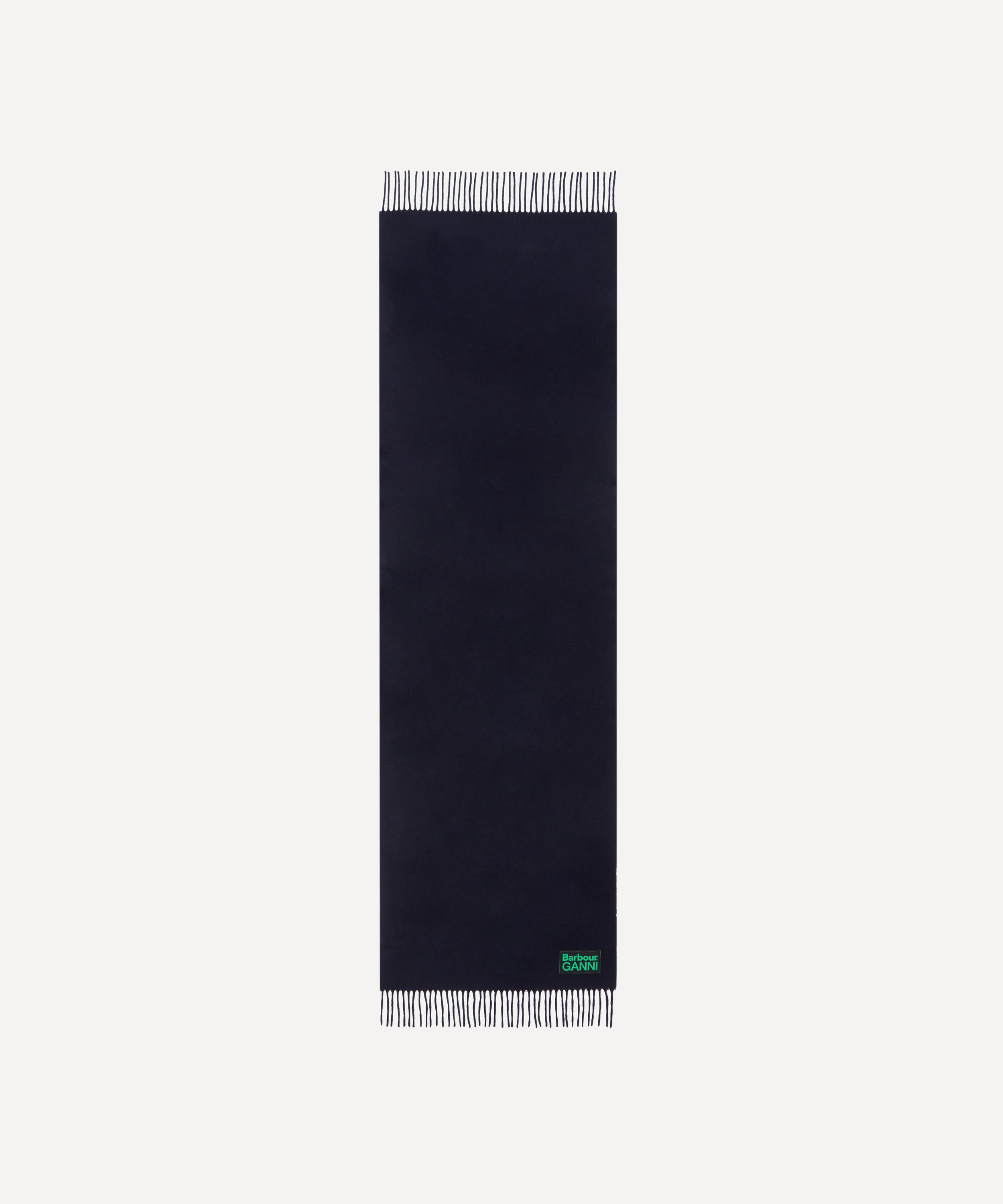 Barbour - x GANNI Navy Lambswool Scarf image number 2