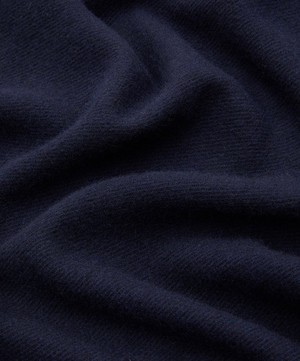 Barbour - x GANNI Navy Lambswool Scarf image number 4