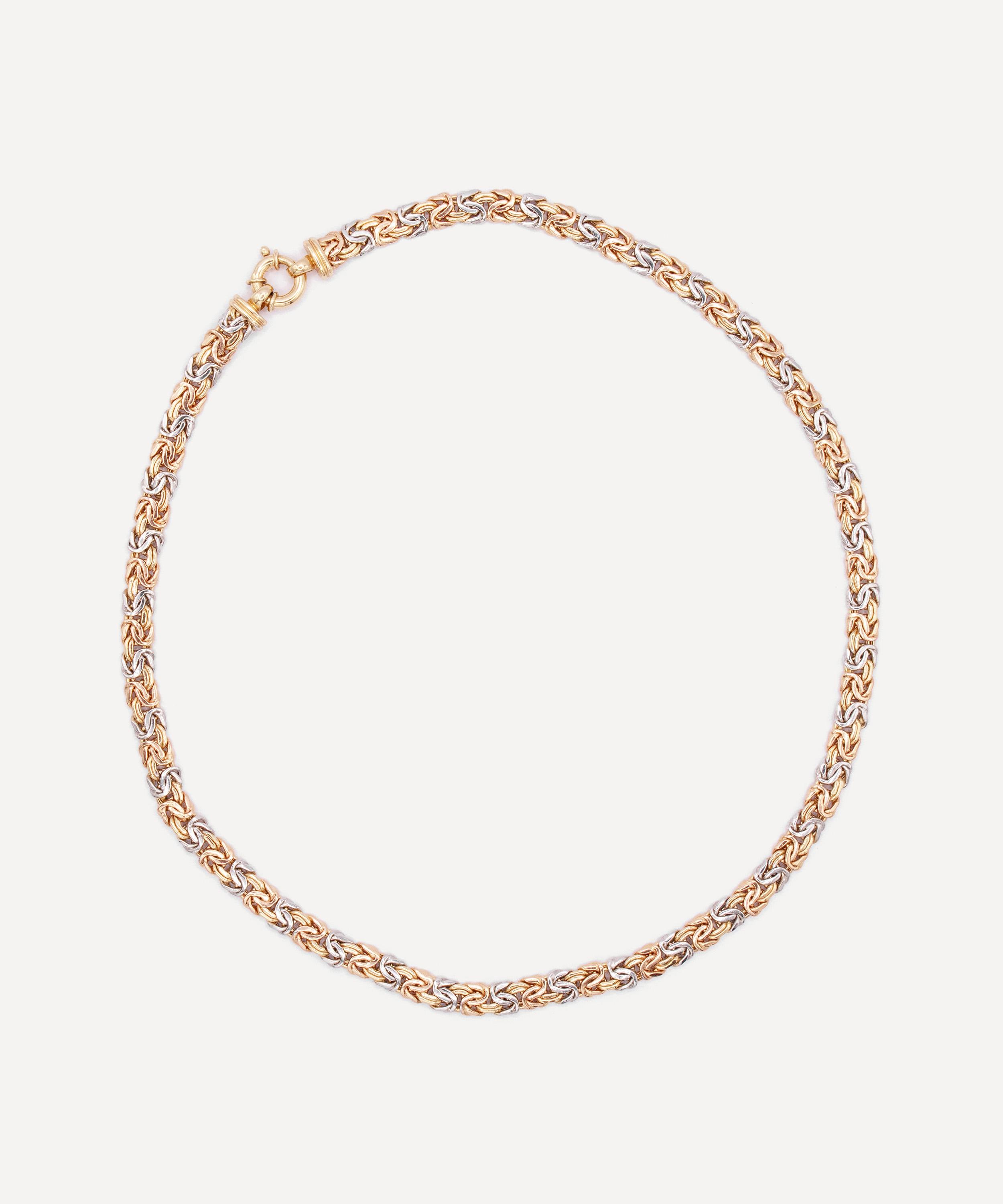 Kojis - 14ct Gold Vintage Byzantine Link Necklace image number 0