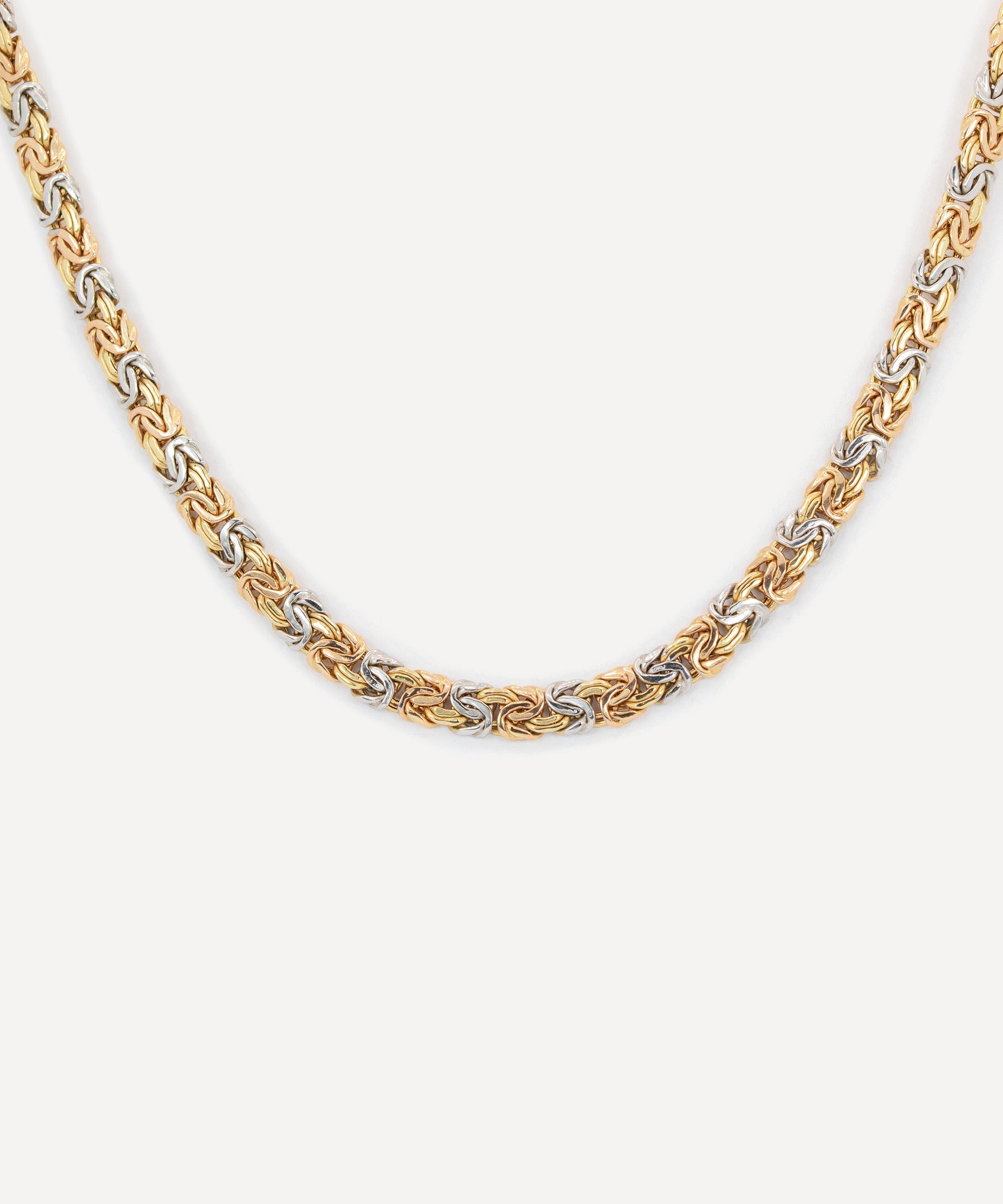 Kojis - 14ct Gold Vintage Byzantine Link Necklace image number 1