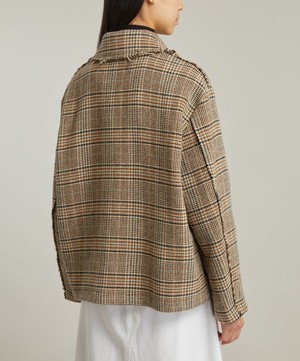 KASSL Editions - Distressed Checked Wool-Blend Coat image number 3