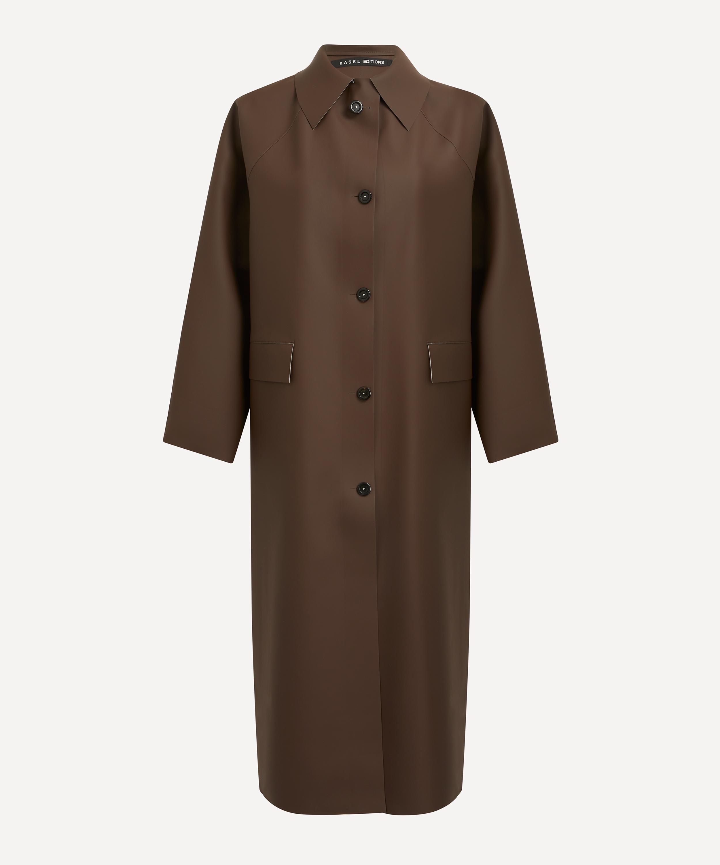 Rubber trench clearance coat