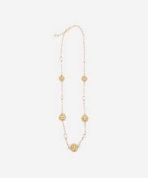 Kojis - 14ct Gold Vintage Bead and Pearl Necklace image number 1