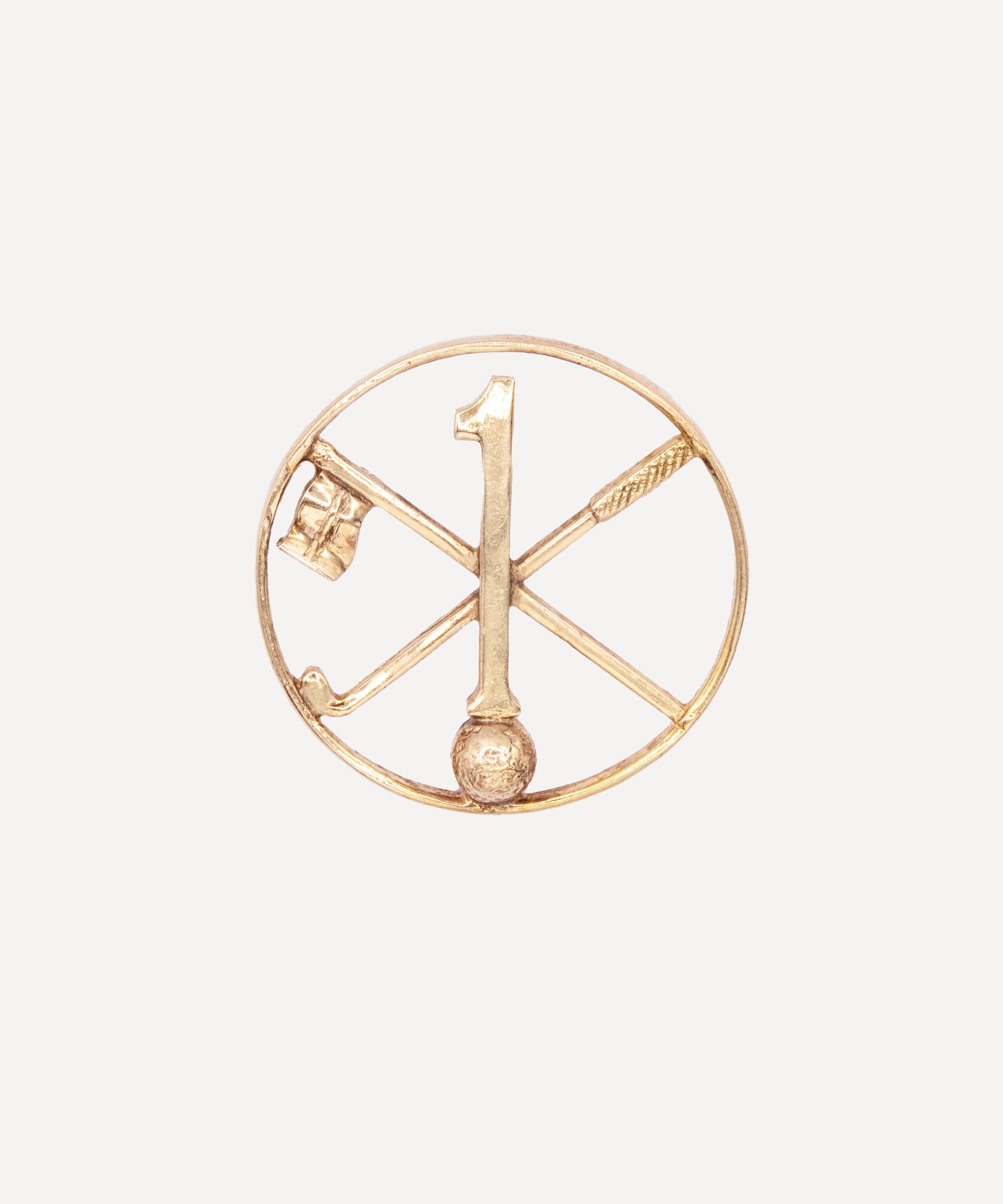 Kojis - 9ct Gold Vintage Hole in One Brooch image number 0