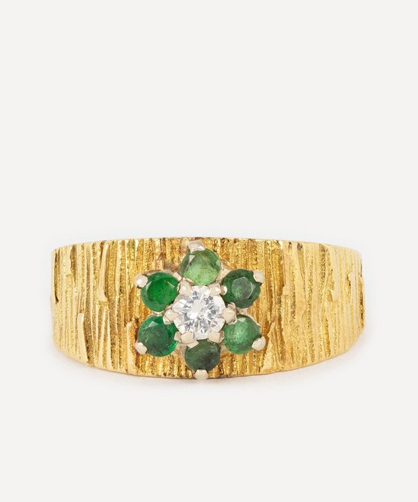 Kojis - 18ct Gold 1960s Emerald and Diamond Ring image number null