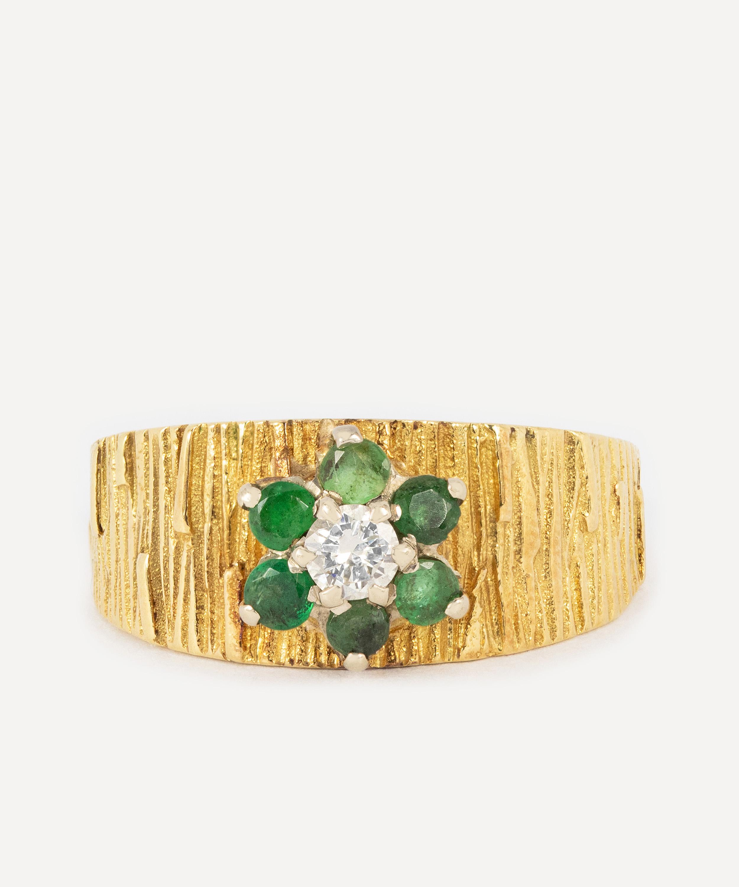 Kojis - 18ct Gold 1960s Emerald and Diamond Ring image number 0