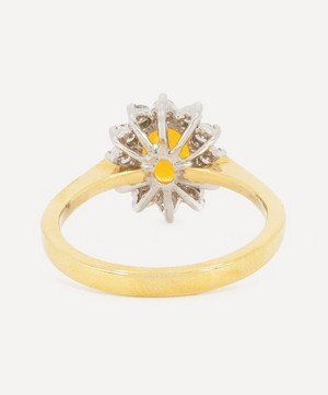 Kojis - 18ct Gold Fire Opal Cluster Ring image number 2