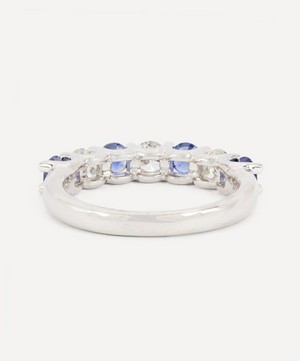 Kojis - Platinum Sapphire and Diamond Seven Stone Ring image number 2
