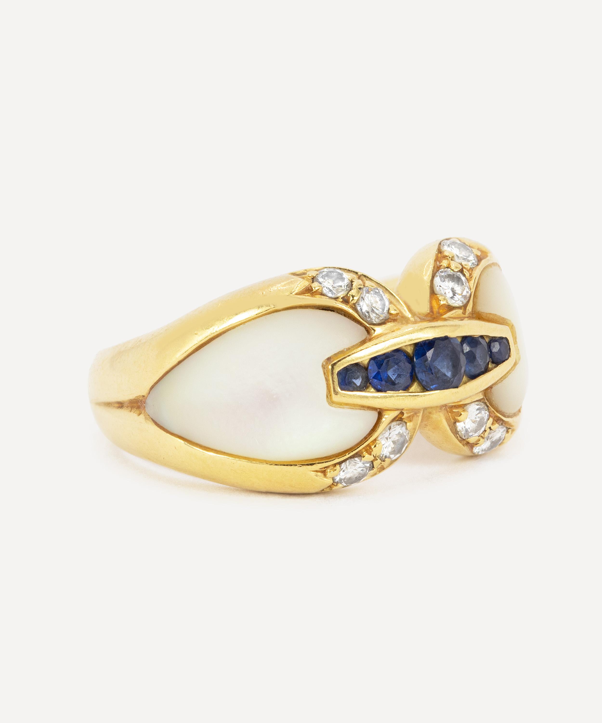 Kojis - 18ct Gold Vintage Mauboussin Sapphire Ring image number 1
