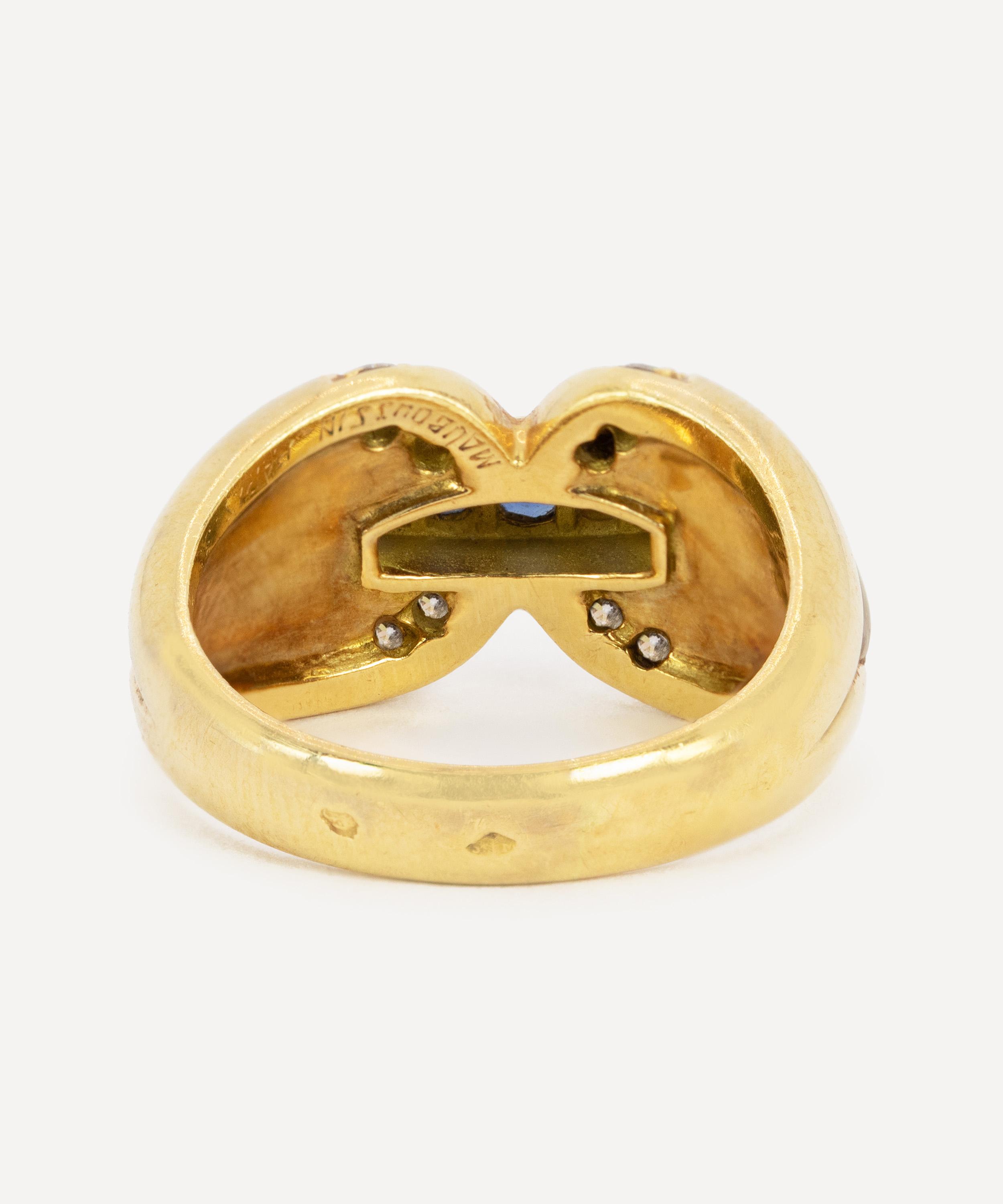Kojis - 18ct Gold Vintage Mauboussin Sapphire Ring image number 2