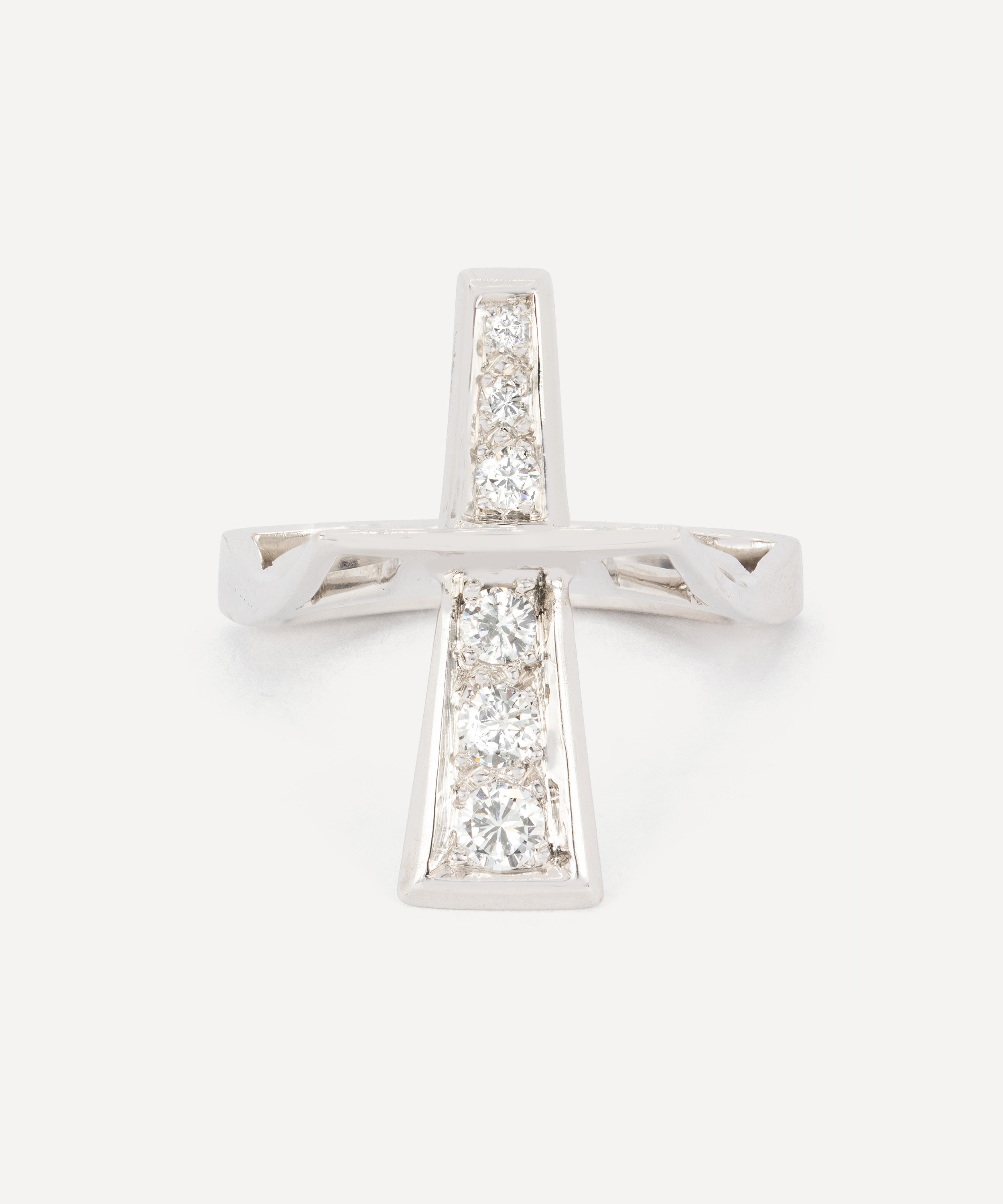Kojis - 18ct White Gold Modernist Diamond Ring