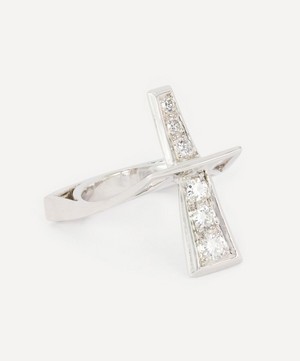 Kojis - 18ct White Gold Modernist Diamond Ring image number 1