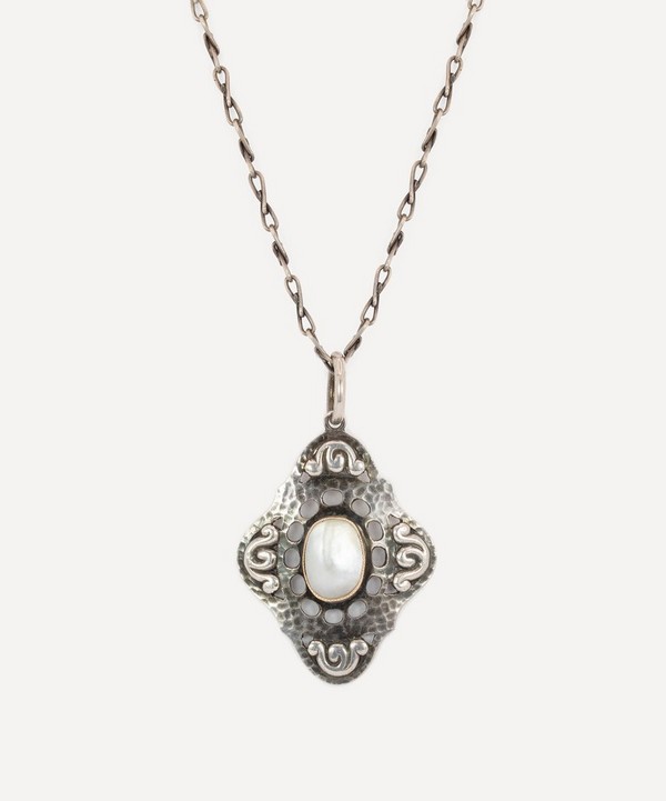 Kojis - Silver Blister Pearl Pendant Necklace image number null