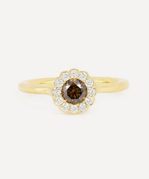 Kojis - 18ct Gold Chocolate Diamond Cluster Ring image number 0