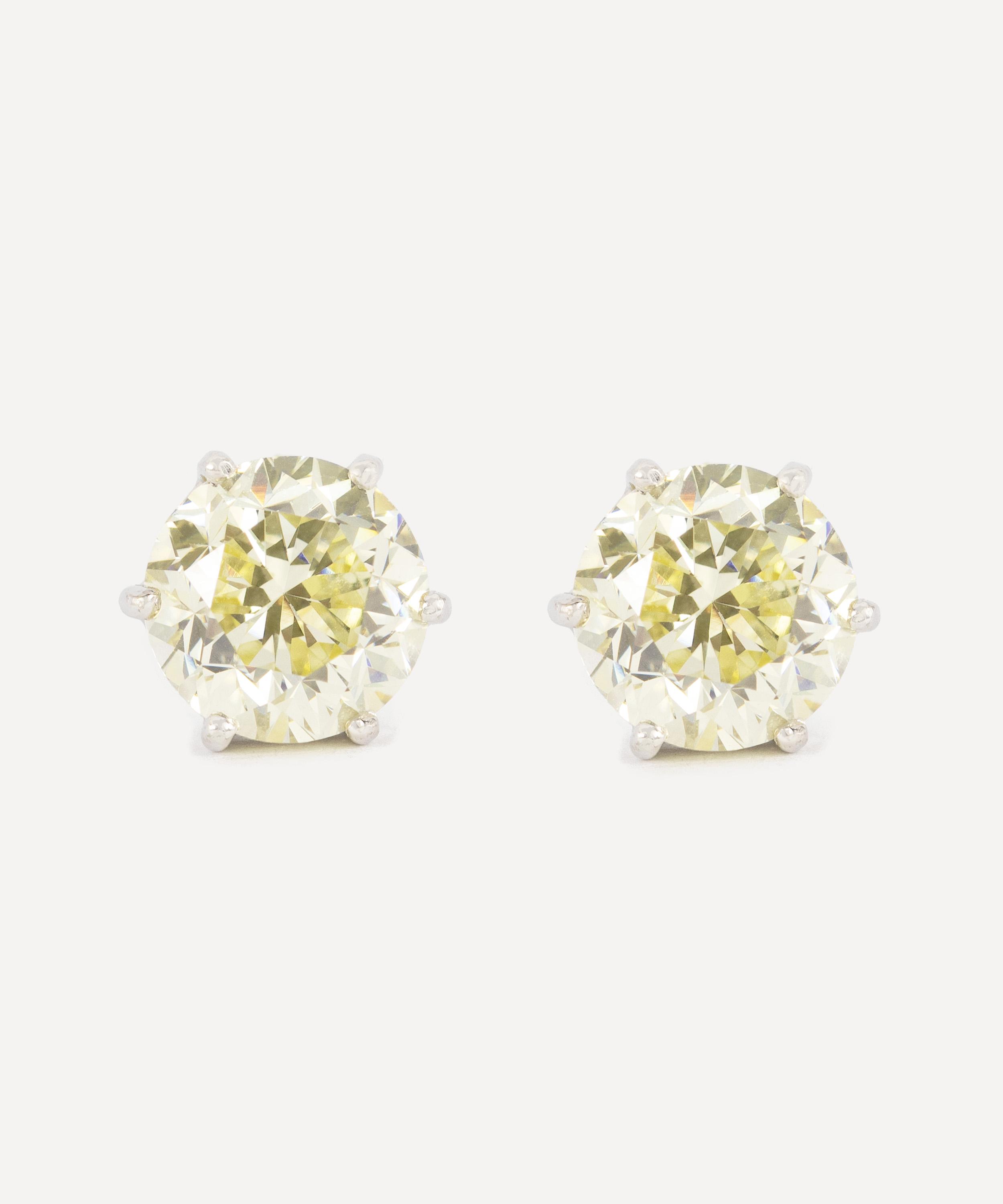Kojis - 18ct White Gold Old Cut Diamond Stud Earrings image number 0