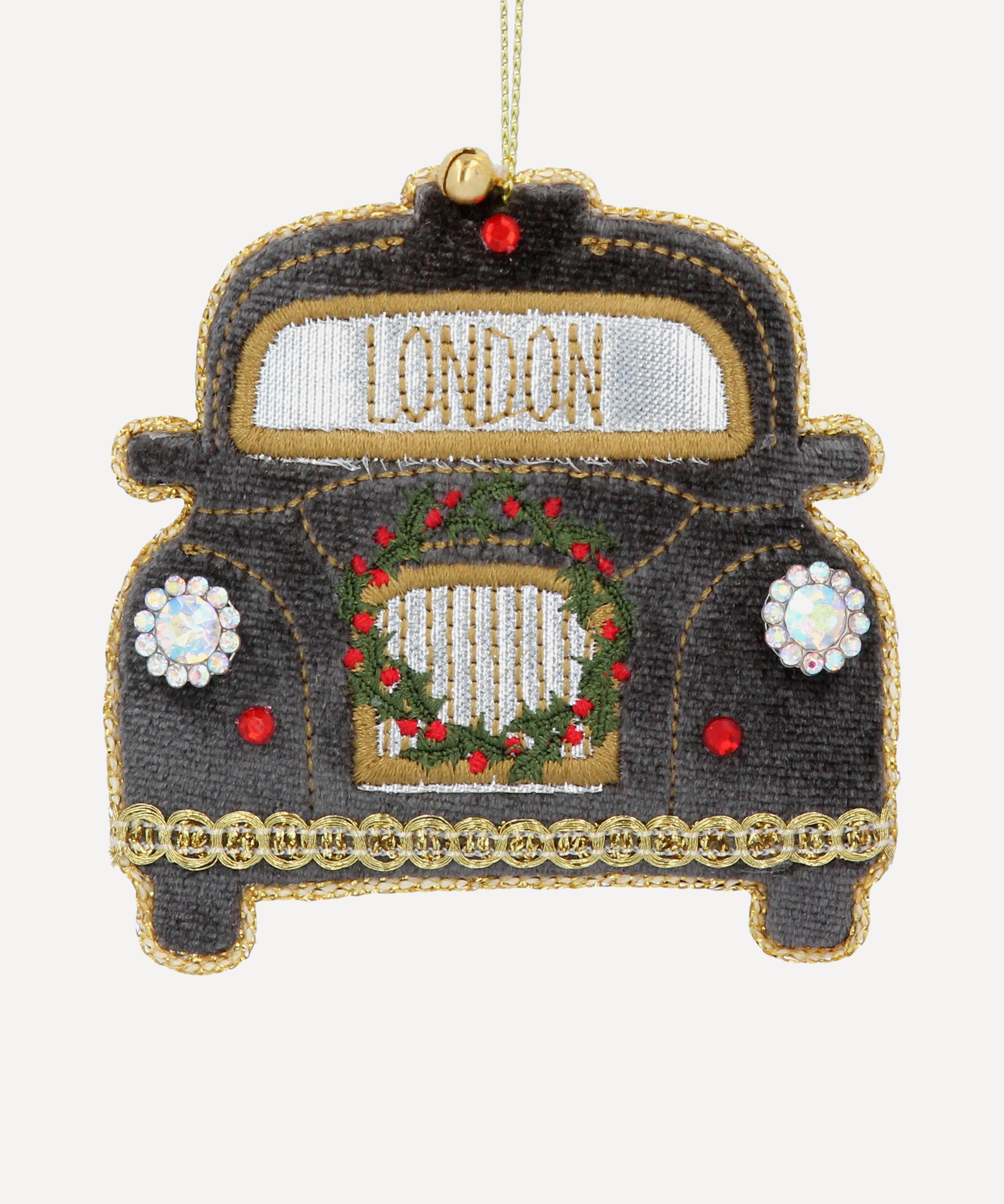 Christmas - Taxi with Garland Ornament image number 0