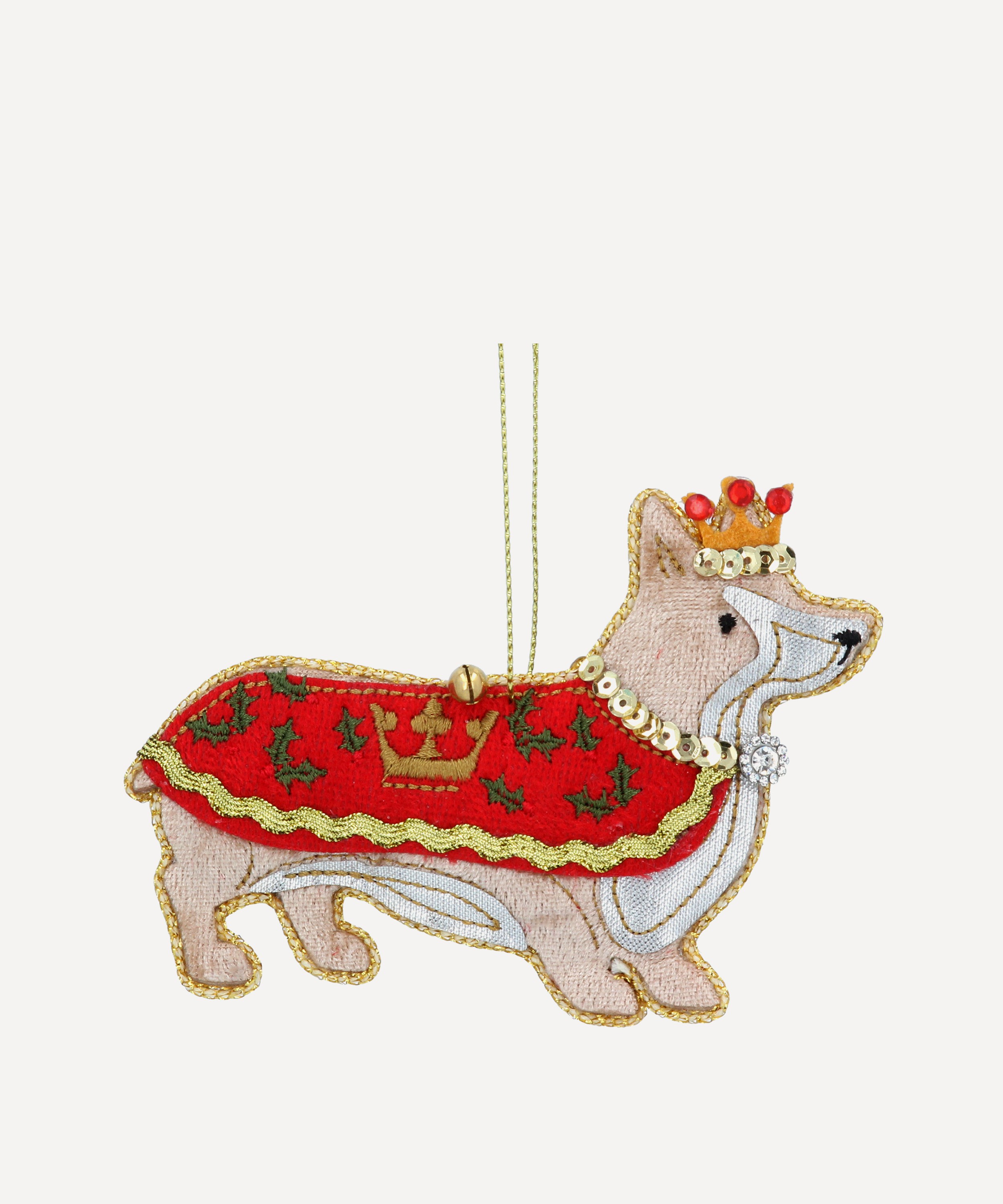 Christmas - Corgi with Crown Ornament image number 0