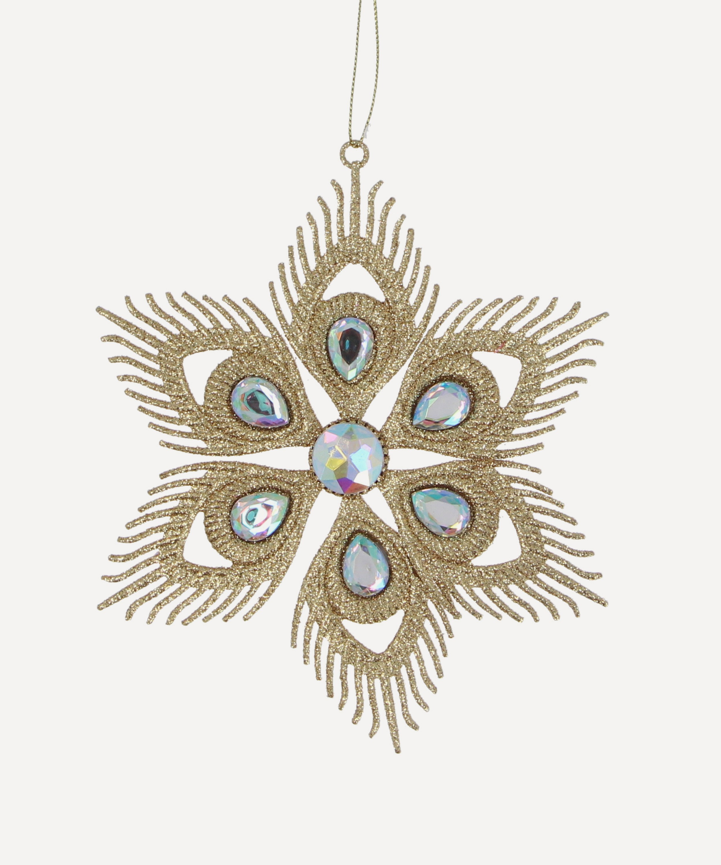 Christmas - Peacock Layered Snowflake Ornament image number 0