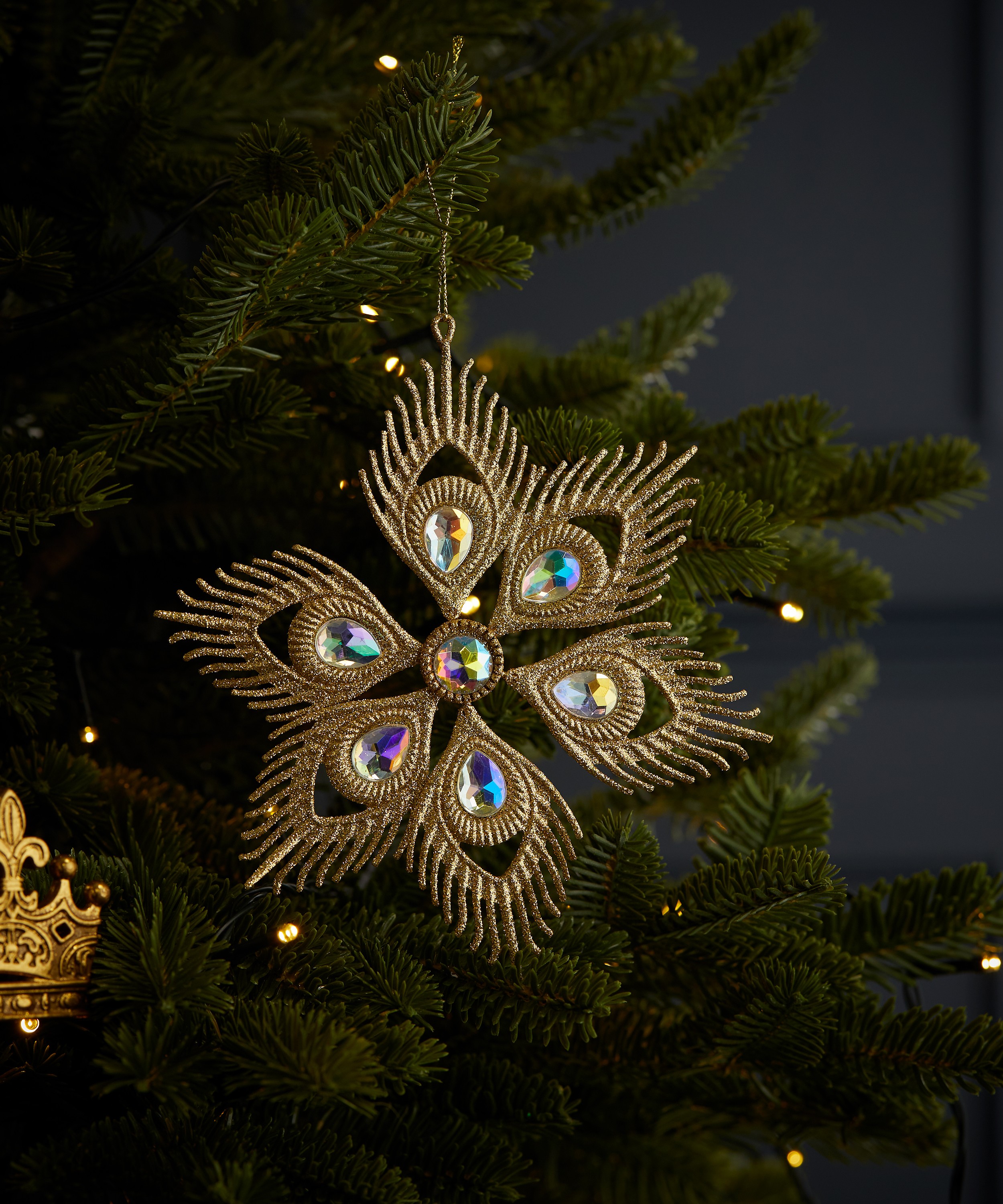 Christmas - Peacock Layered Snowflake Ornament image number 1