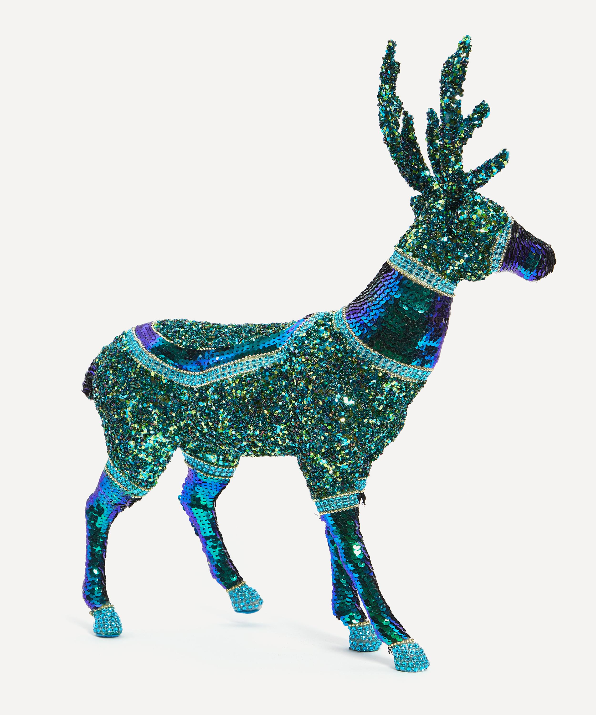 Christmas - Sequinned Stag Ornament image number 1