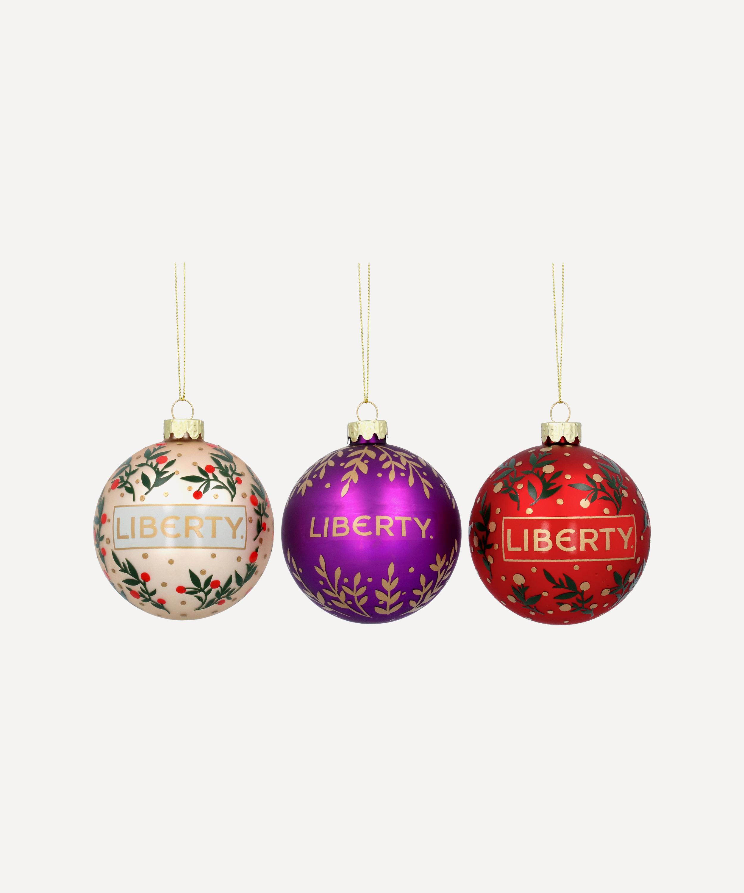 Christmas - Liberty Glass Bauble Set of Three image number 0