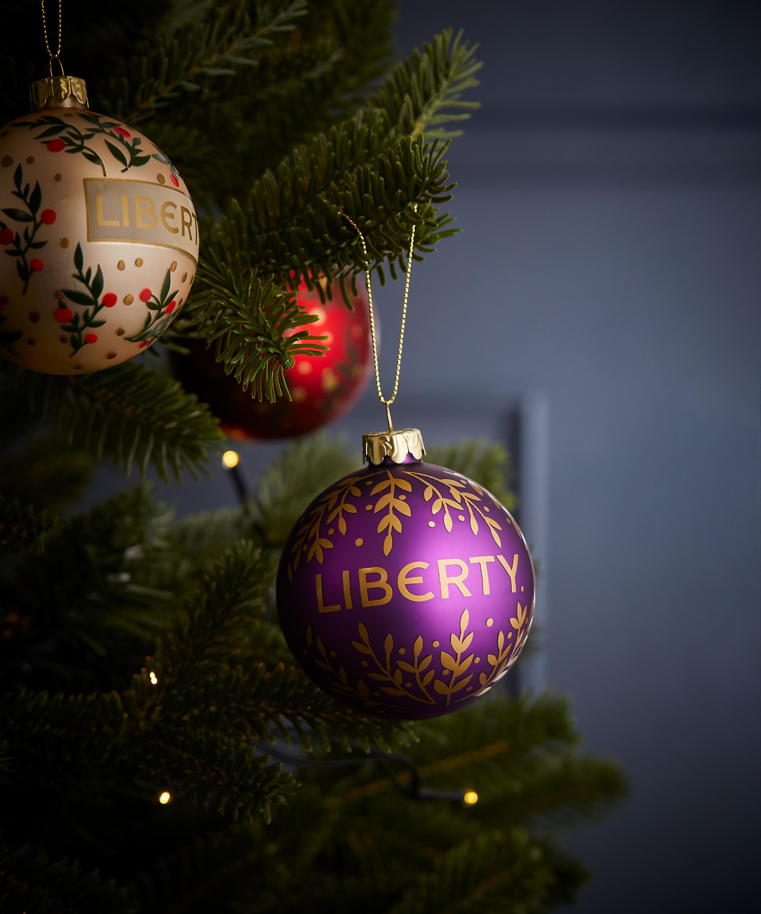 Christmas - Liberty Glass Bauble Set of Three image number 1