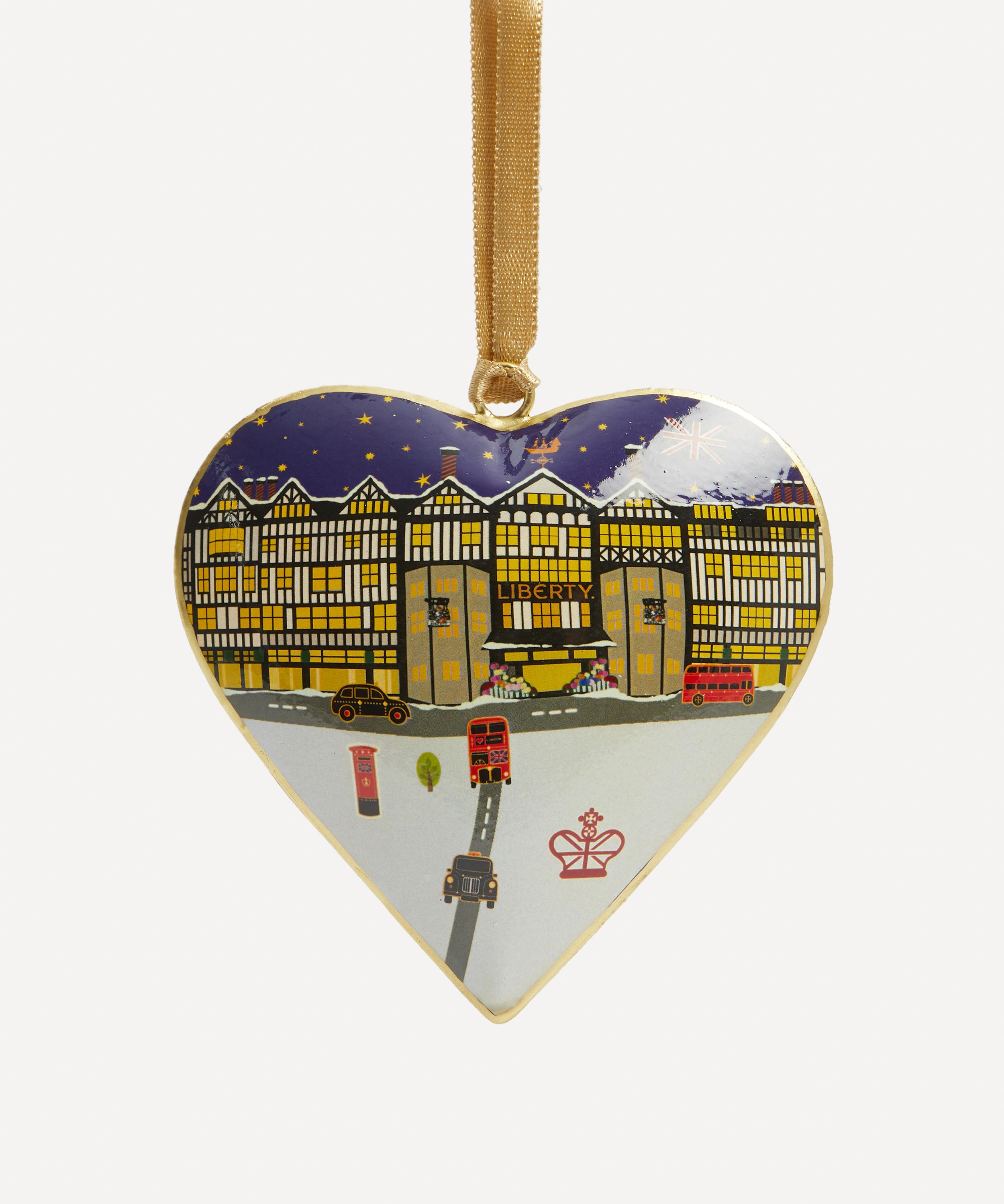 Christmas - Liberty Tin Heart Decoration image number 0