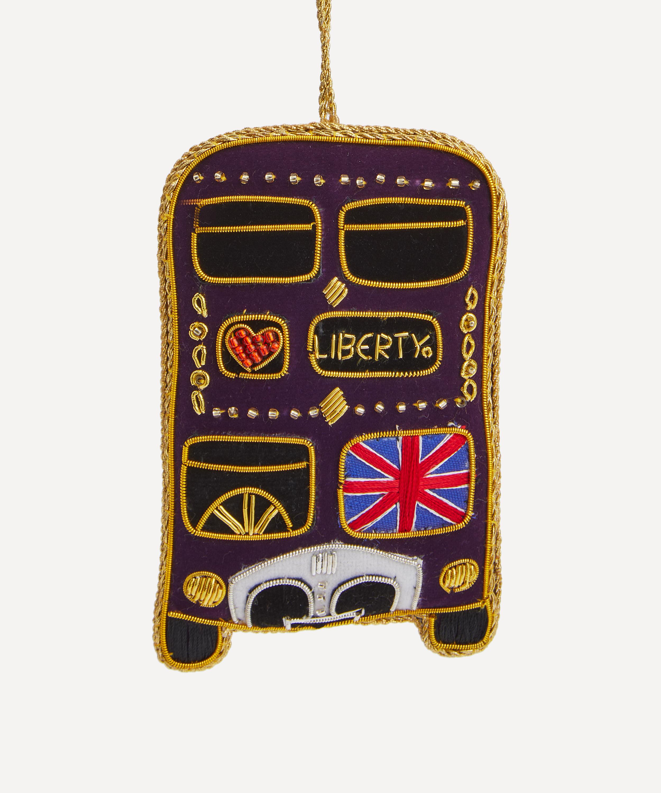 Christmas - Embroidered Liberty Bus Tree Decoration image number 0