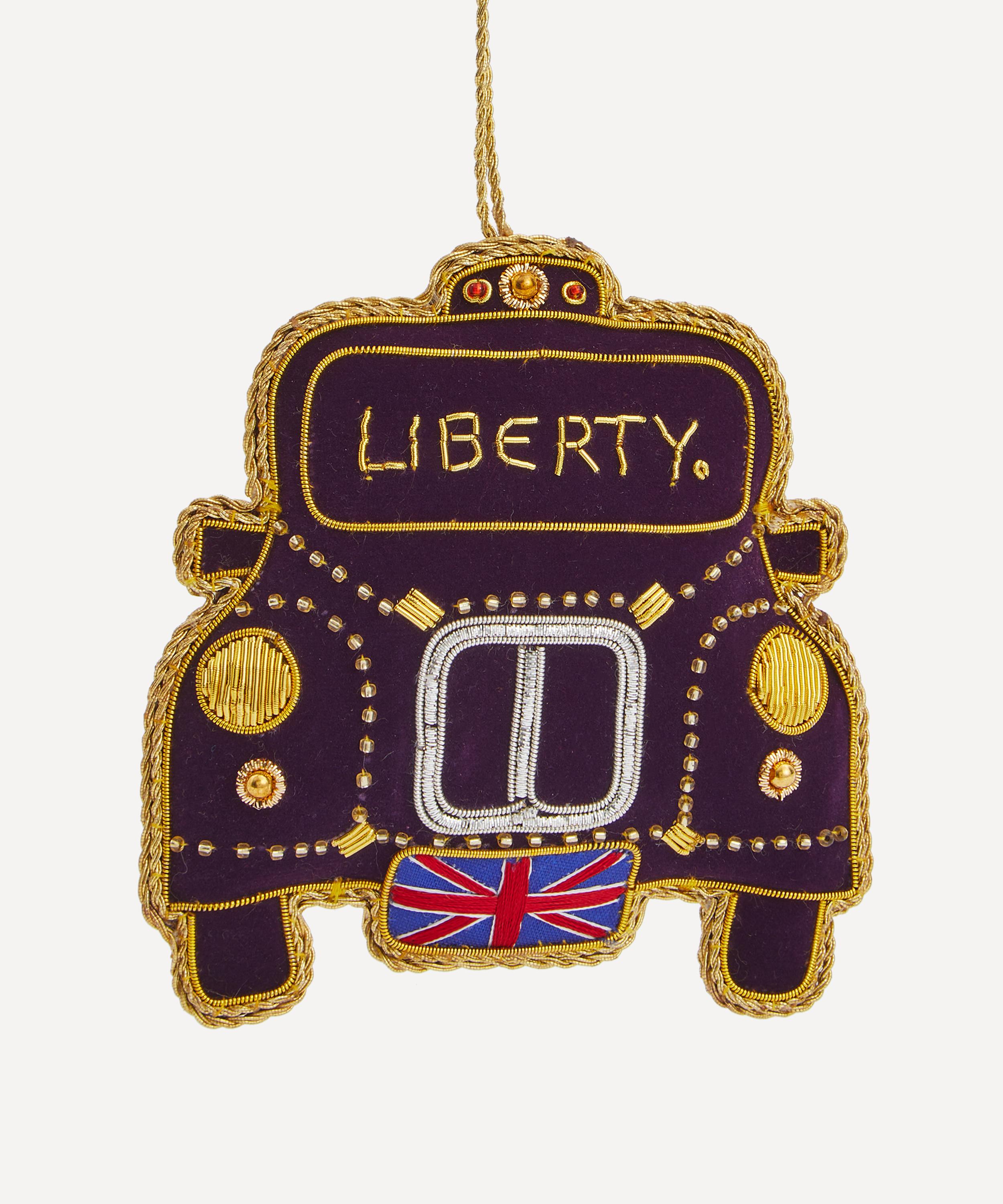 Christmas - Embroidered Liberty Taxi Tree Decoration image number 0