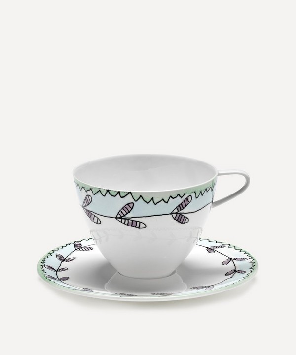 Serax - x Marni Blossom Milk Midnight Flowers Cappuccino Cup and Saucer image number null