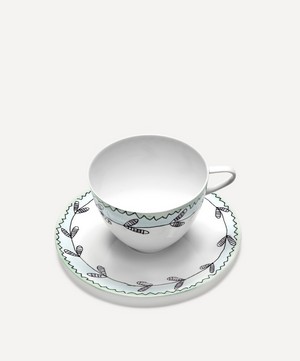 Serax - x Marni Blossom Milk Midnight Flowers Cappuccino Cup and Saucer image number 2